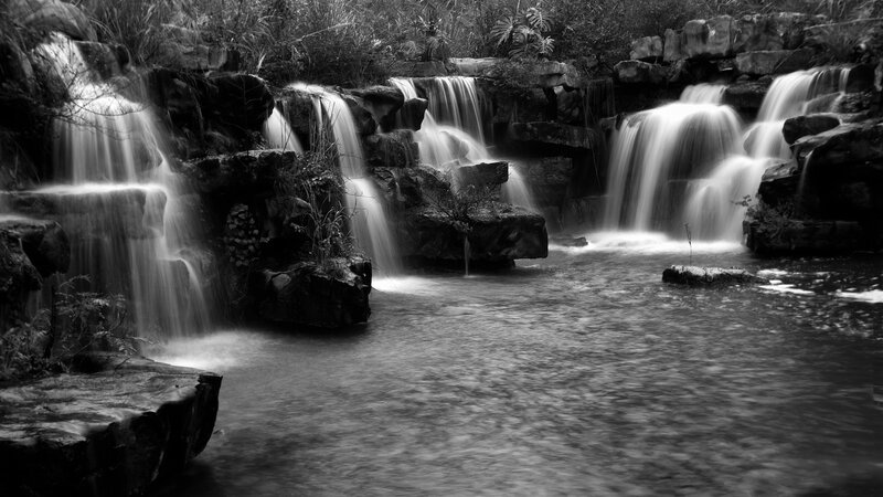 Waterfalls in a forest