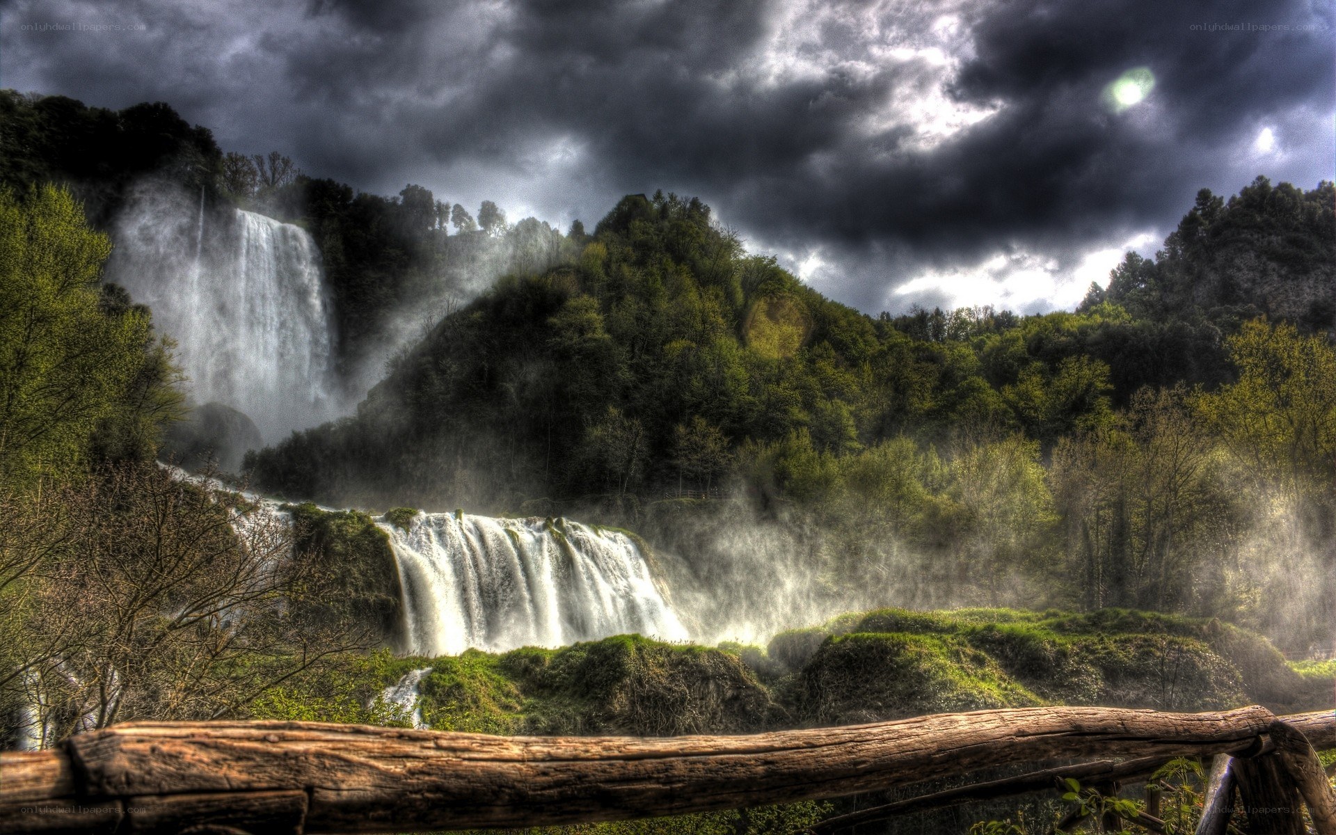 Waterfalls in a forest