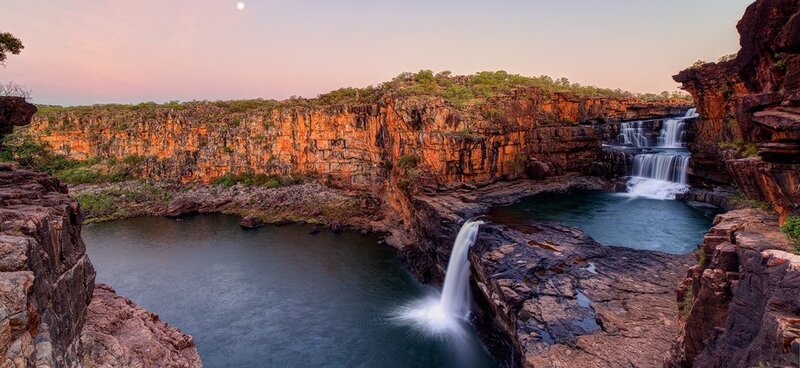 Waterfalls in Canyon — Orange