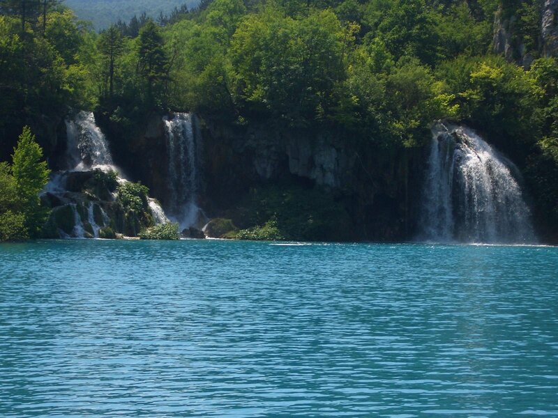 Waterfalls in Forest — Blue