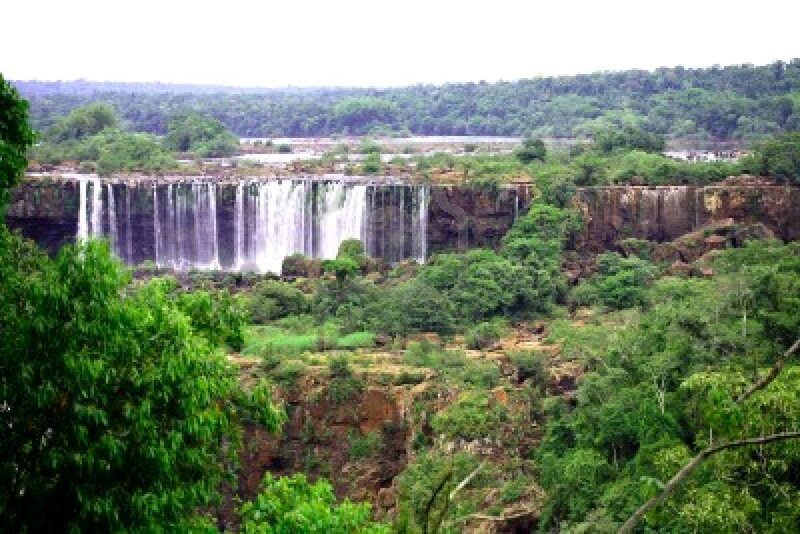 Waterfalls in Forest — Green, Natural
