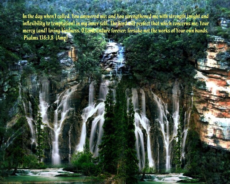Waterfalls in Forest — Green, Serene, Photograph, Trees, Cliffs, Pool
