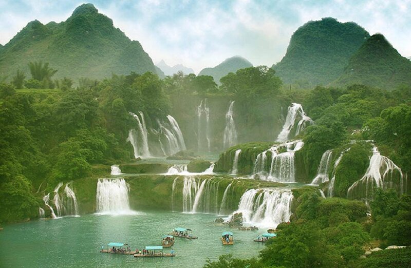 Waterfalls in Karst Landscape