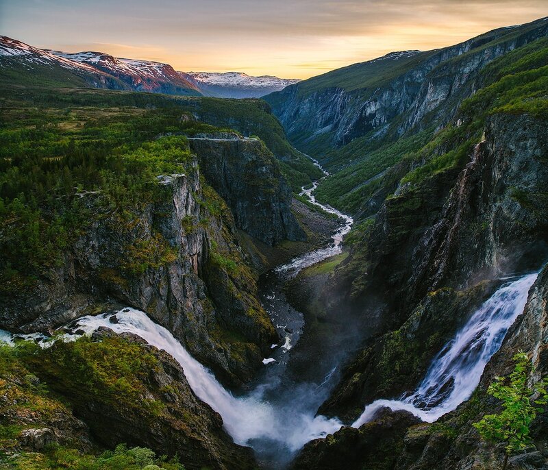 Waterfalls in Mountain Canyon