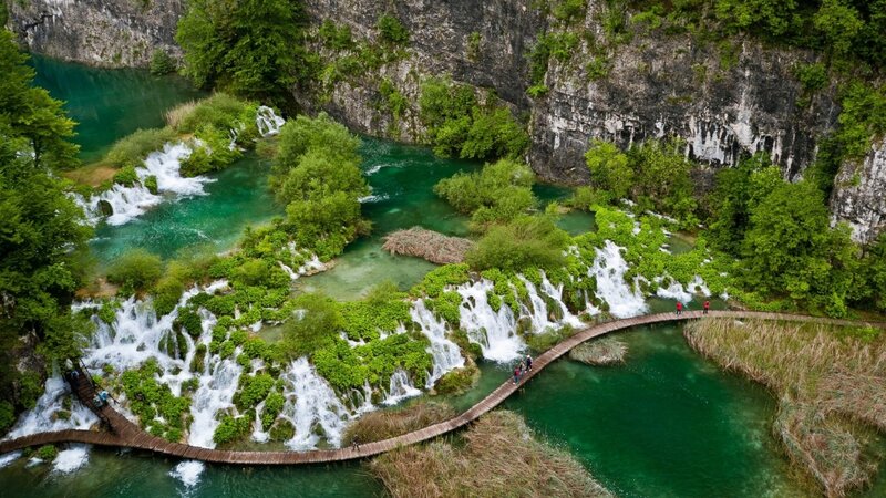 Waterfalls in National Park — Green