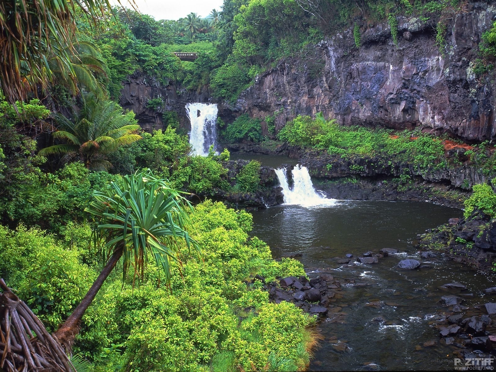 Waterfalls in tropical forest