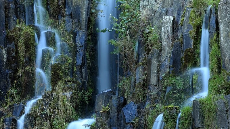 Waterfalls on Basalt Cliffs
