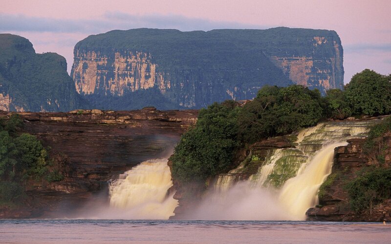 Waterfalls on Cliff