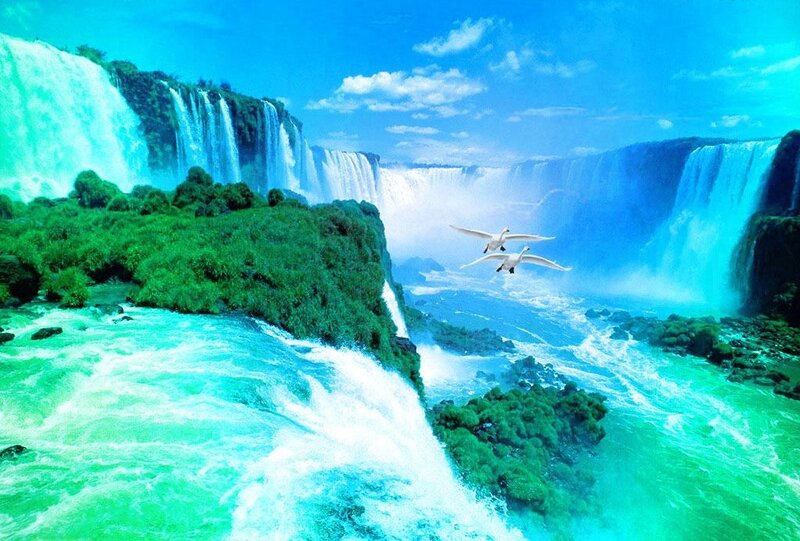 Waterfalls with Birds