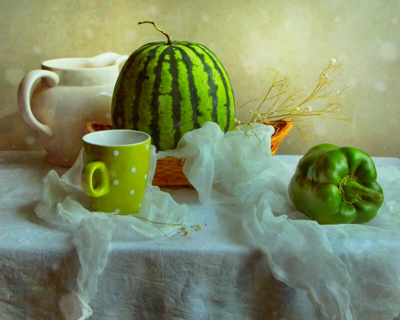 Watermelon and Green Pepper