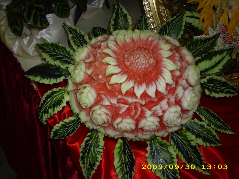 Watermelon carving art