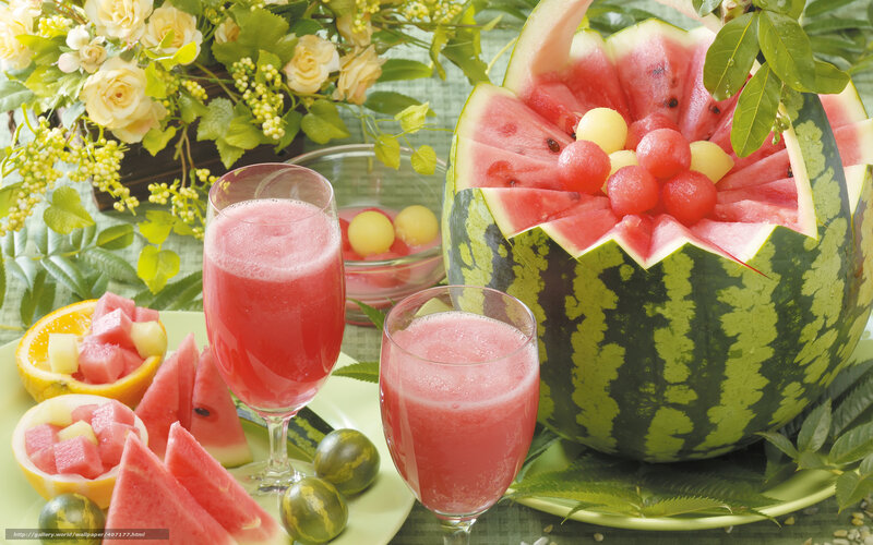 Watermelon fruit display