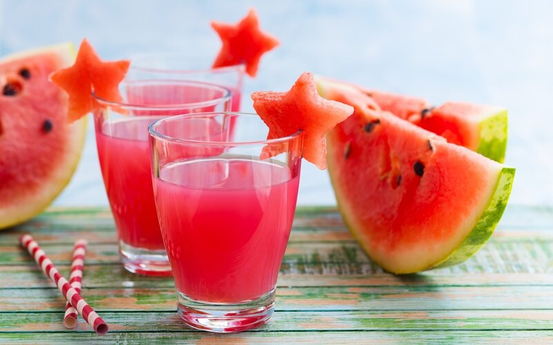 Watermelon Juice in Glasses