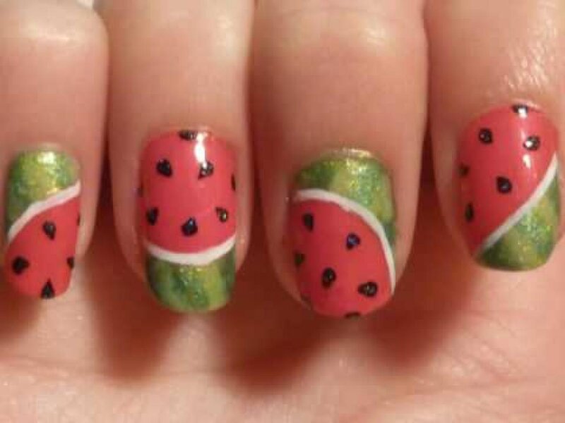 Watermelon Nail Art