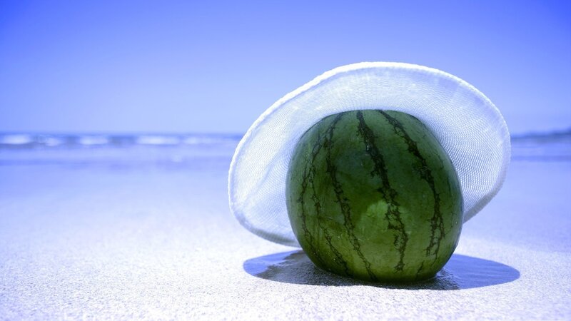 Watermelon on the beach