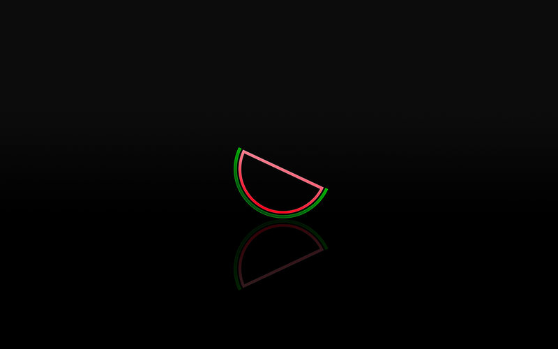 Watermelon Slice Outline