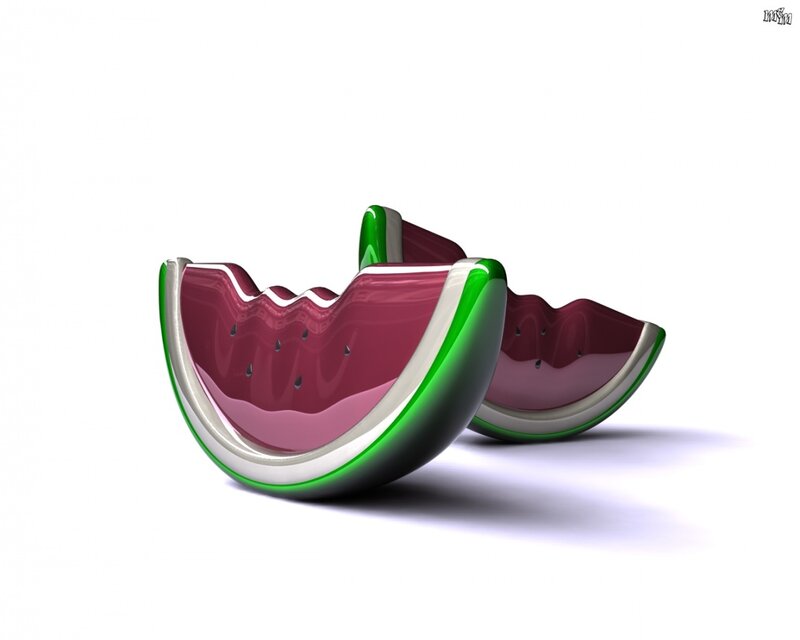 Watermelon slice sculpture