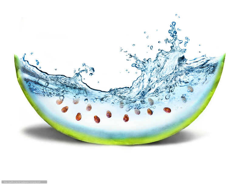 Watermelon Slice with Water — Green, Dynamic