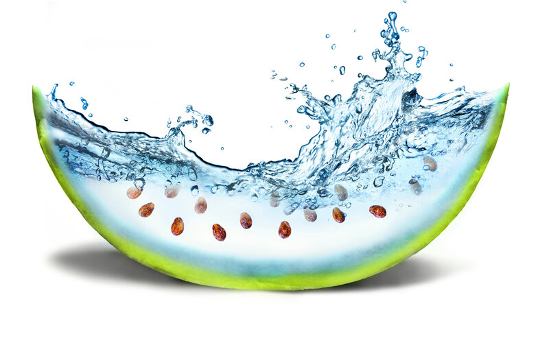 Watermelon Slice with Water
