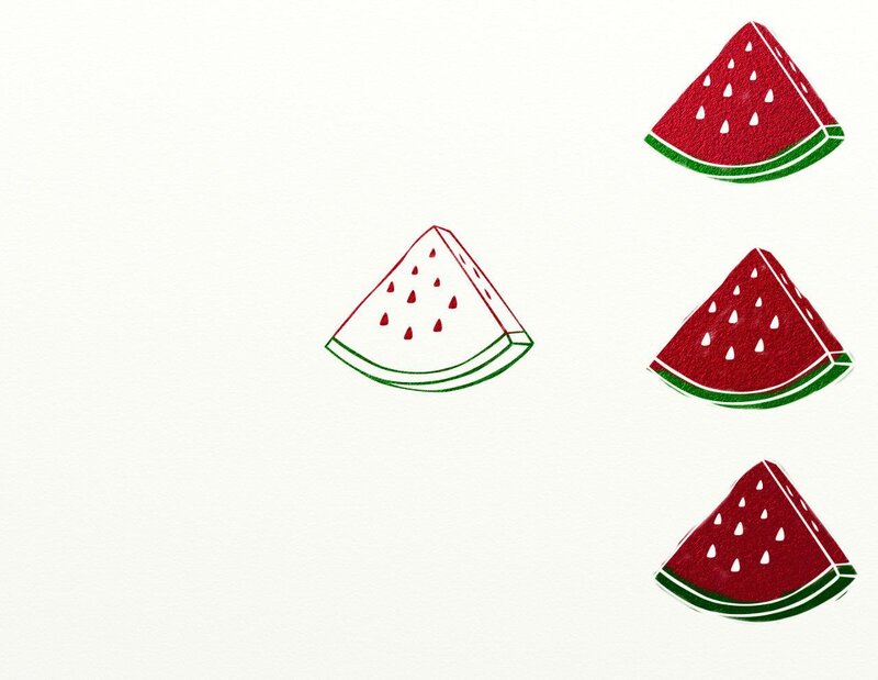 Watermelon slices illustration