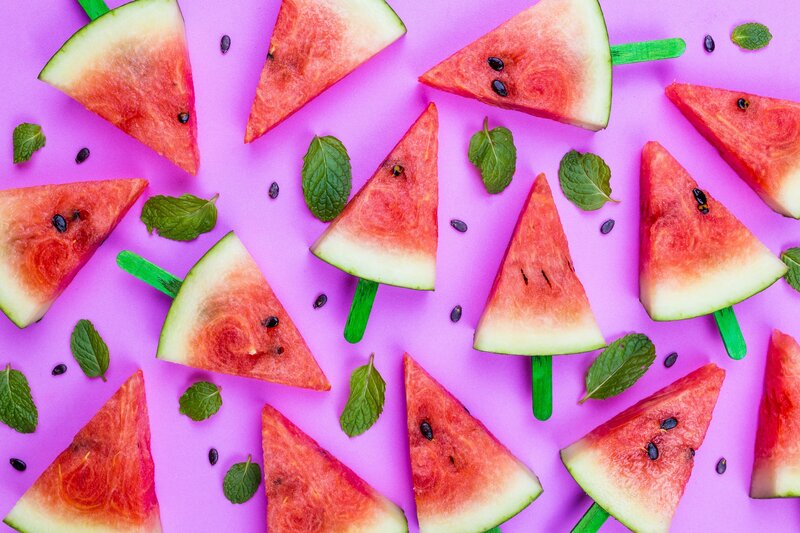 Watermelon Slices on Purple