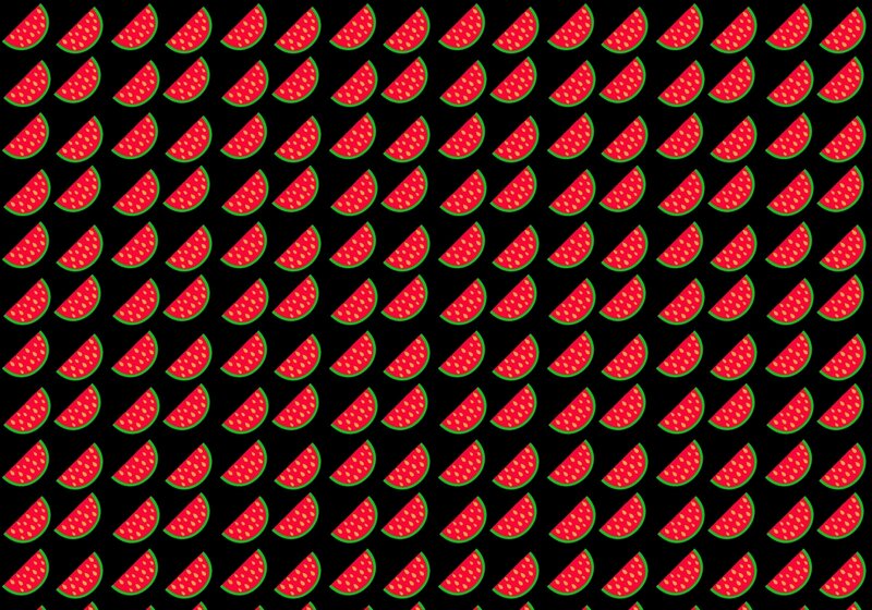 Watermelon Slices Pattern — Red