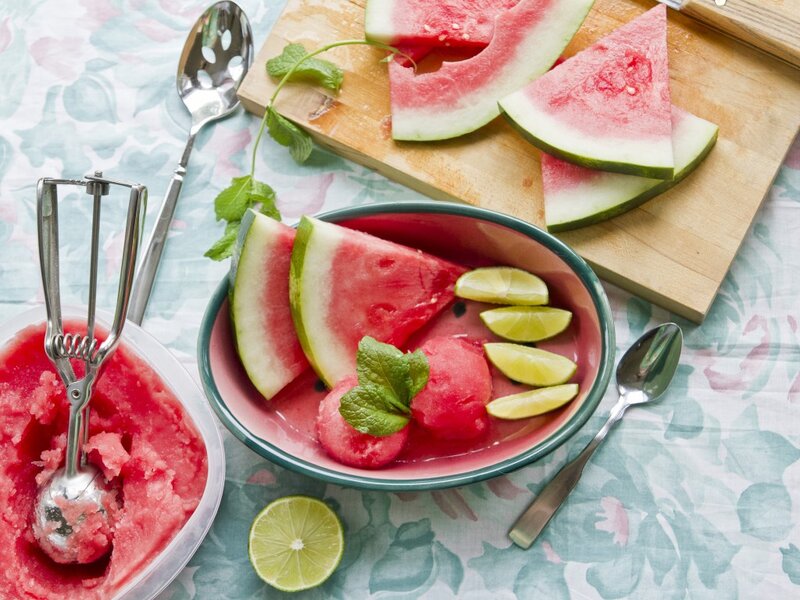 Watermelon Sorbet Dessert