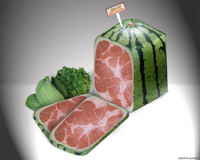 Watermelon with Meat Inside — Green