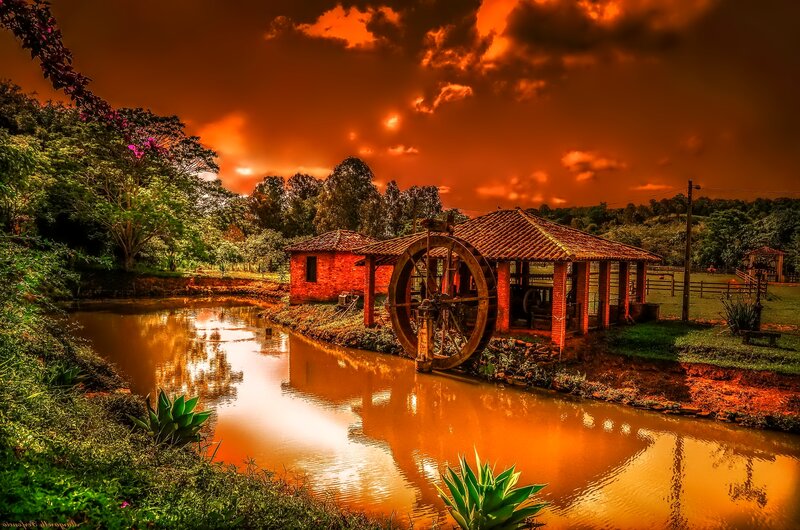 Watermill at Sunset
