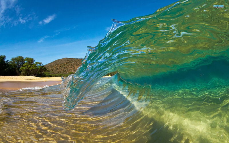 Wave Breaking on Beach