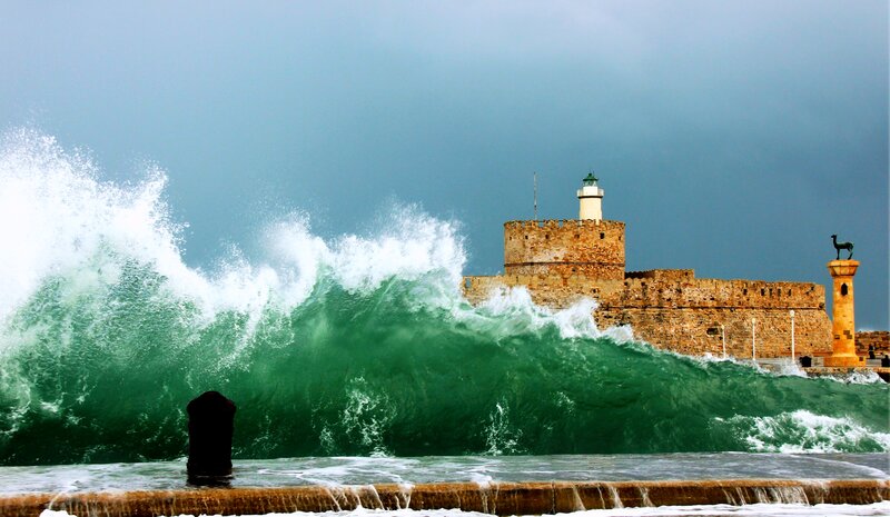 Wave Crashing at Fortress