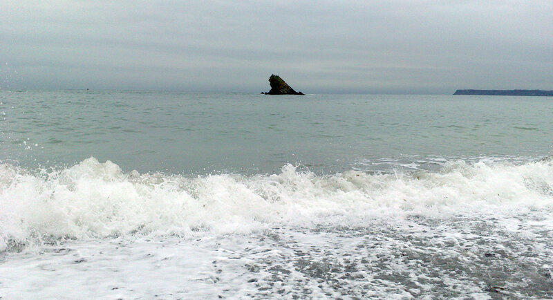 Wave Crashing on Shore — Gray
