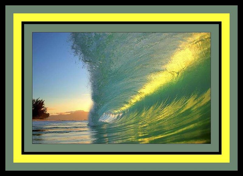 Wave Curling at Sunset