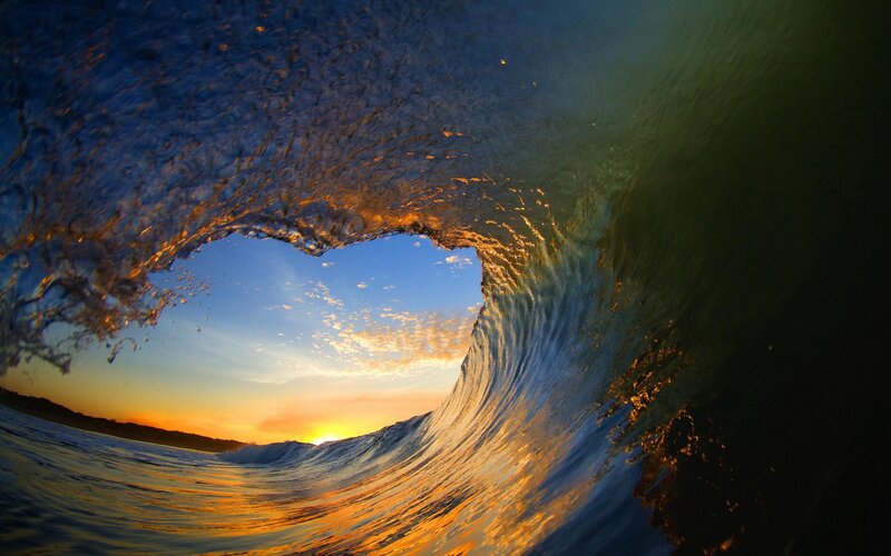 Wave Forming Tunnel — Blue, Dramatic