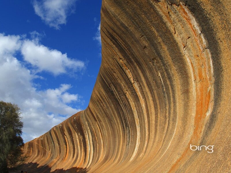 Wave Rock Formation — Blue