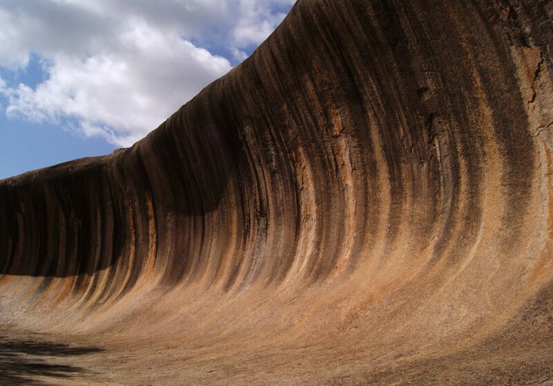 Wave Rock Formation — Brown, Dramatic
