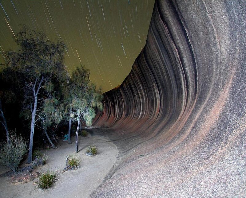 Wave Rock Formation — Brown