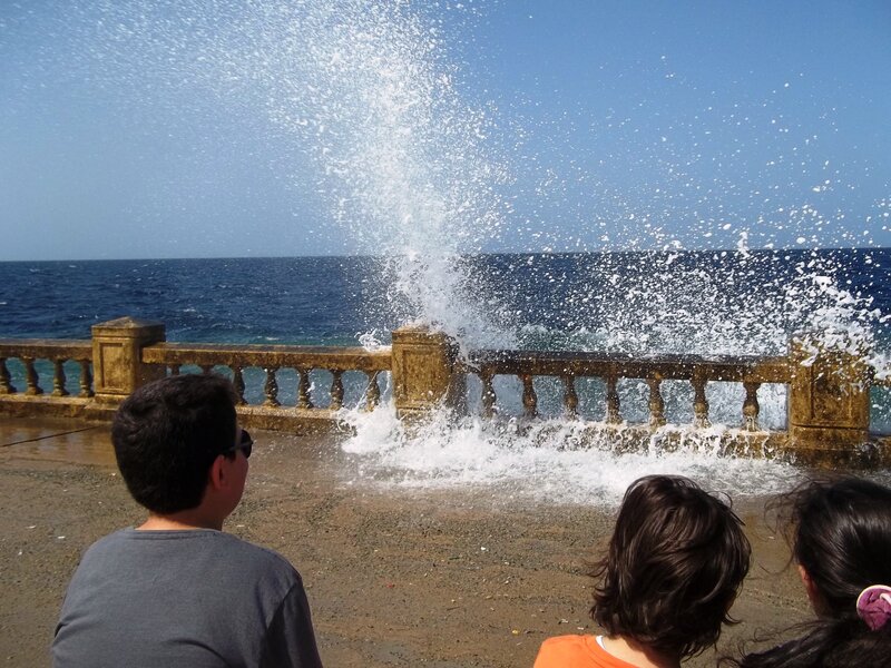 Wave Splashing on Wall