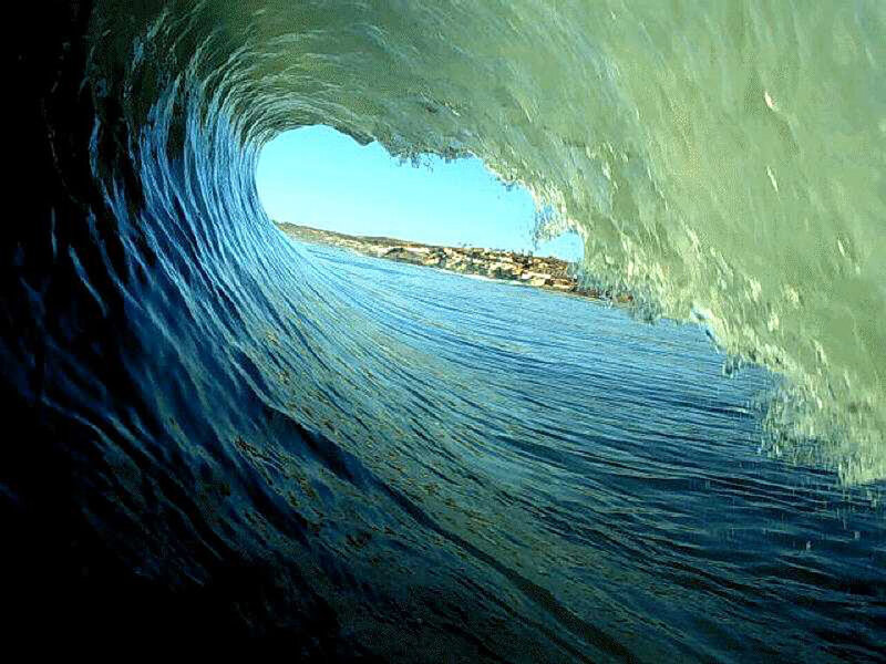 Wave Tunnel View — Blue, Dramatic, Afternoon