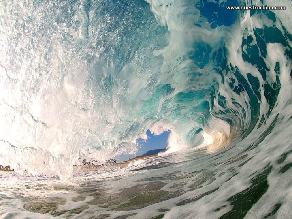wave tunnel view from surf