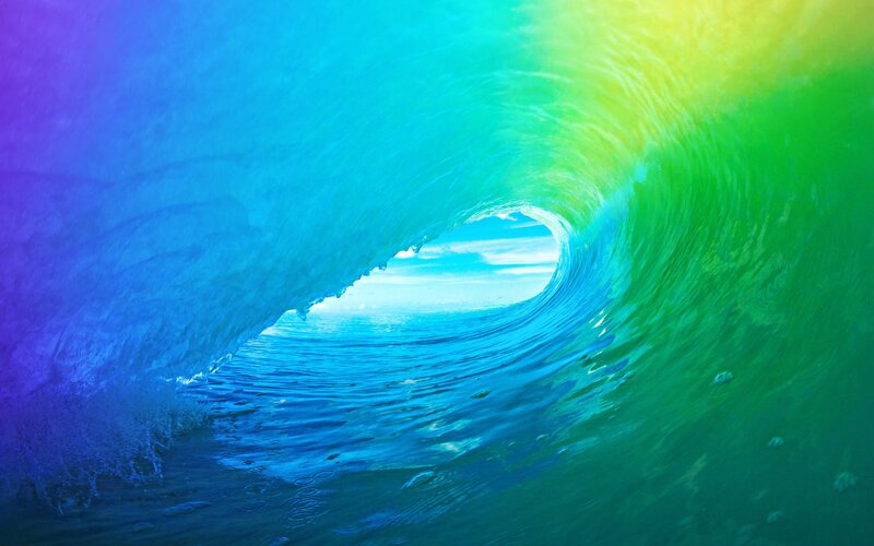 Wave Tunnel with Rainbow Colors