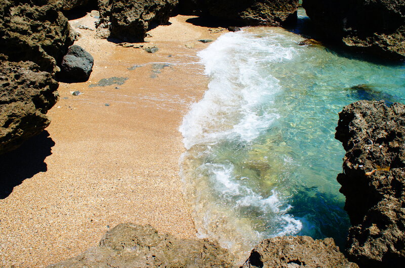 Wave Washing Onto Beach