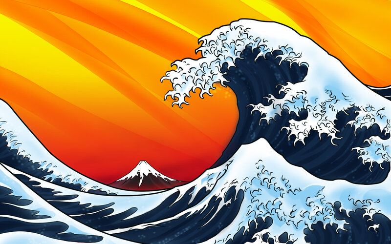 Wave with Mountain