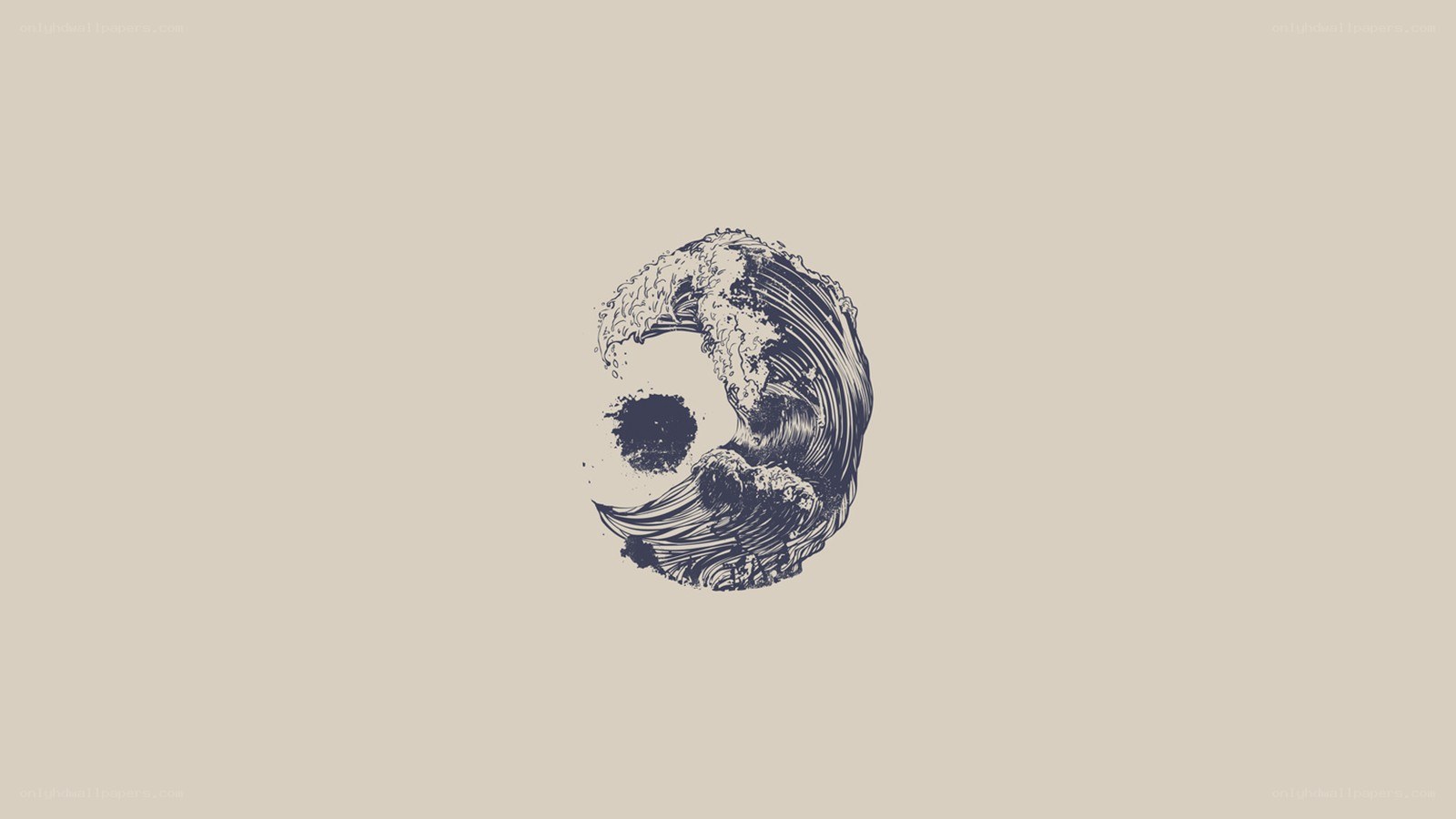 wave yin-yang symbol