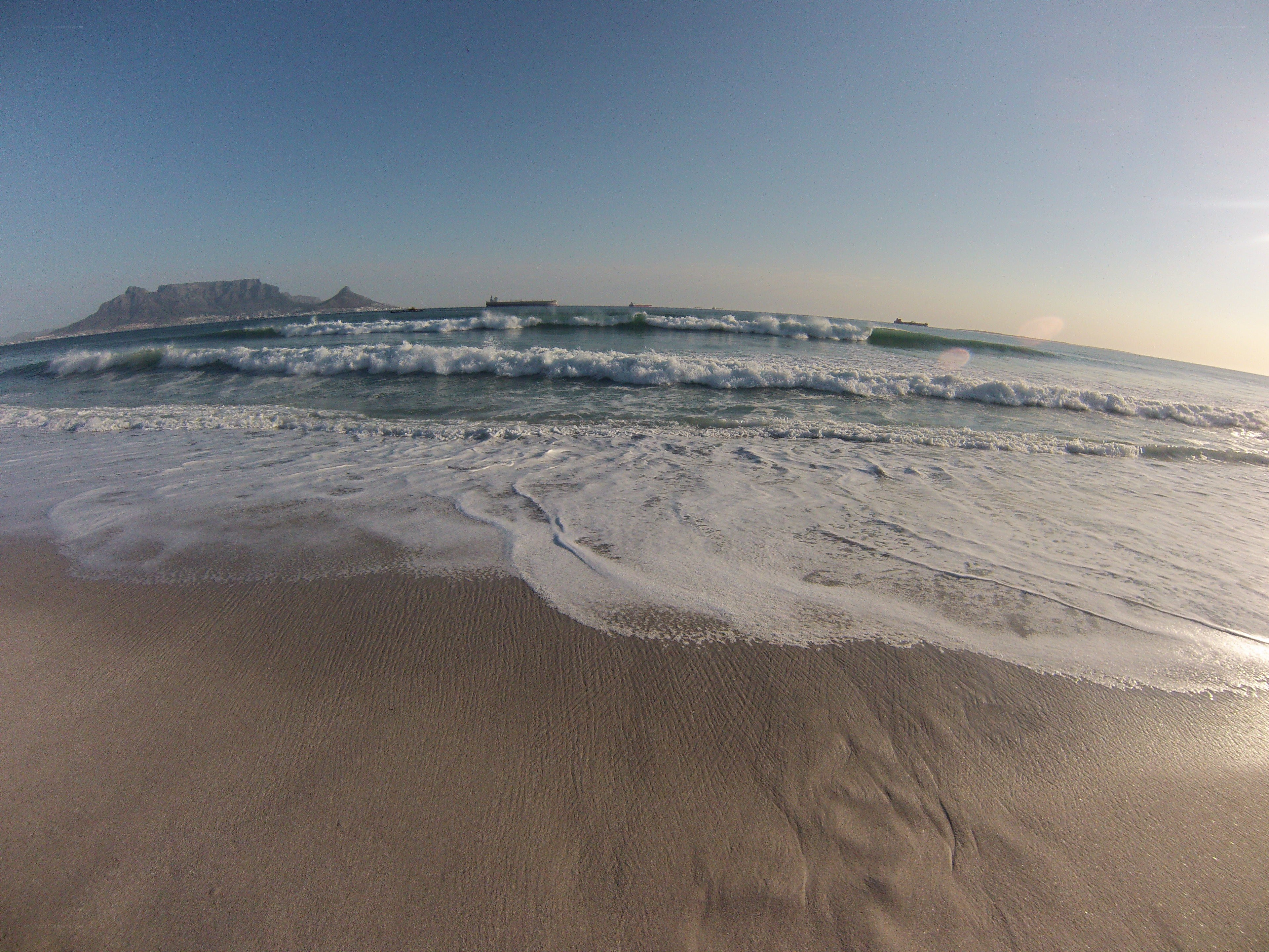 waves at cape town beach