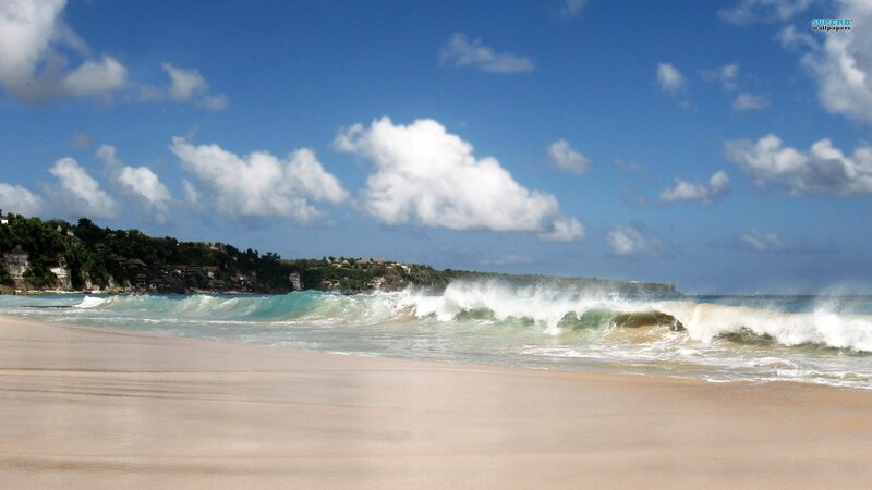 Waves Crashing on Beach — Blue, Serene, Afternoon, Photograph, Sand, Ocean