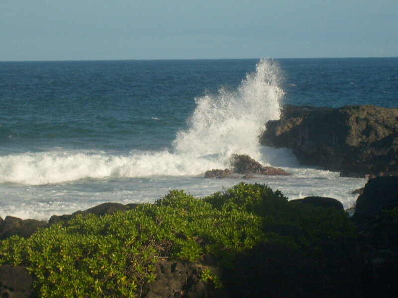 Waves Crashing on Rocks — Blue, Dynamic, Afternoon, Photograph, Ocean