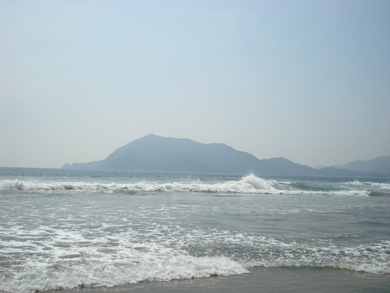 Waves Crashing on Shore — Blue, Calm