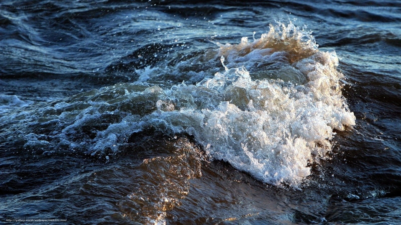 Waves crashing on shore