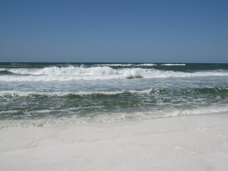 Waves on a sandy beach
